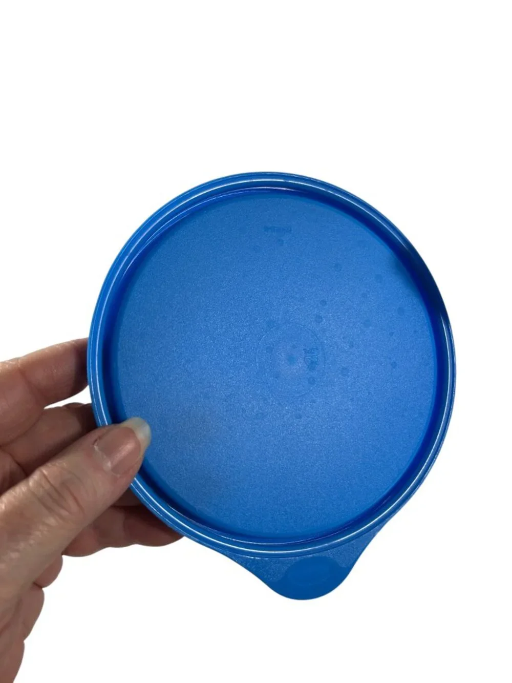 Tupperware Hamburger Press Keeper Set 4 Blue Burger Patties Stackable 5